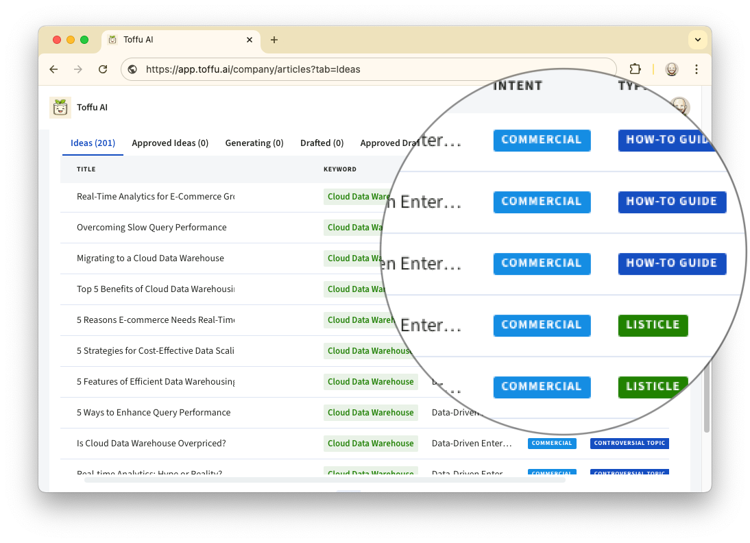 Audience Intelligence screenshot